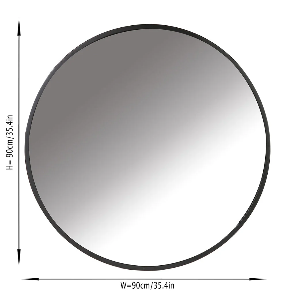 Contemporary Circular Outdoor Mirror 90cm - Image 4