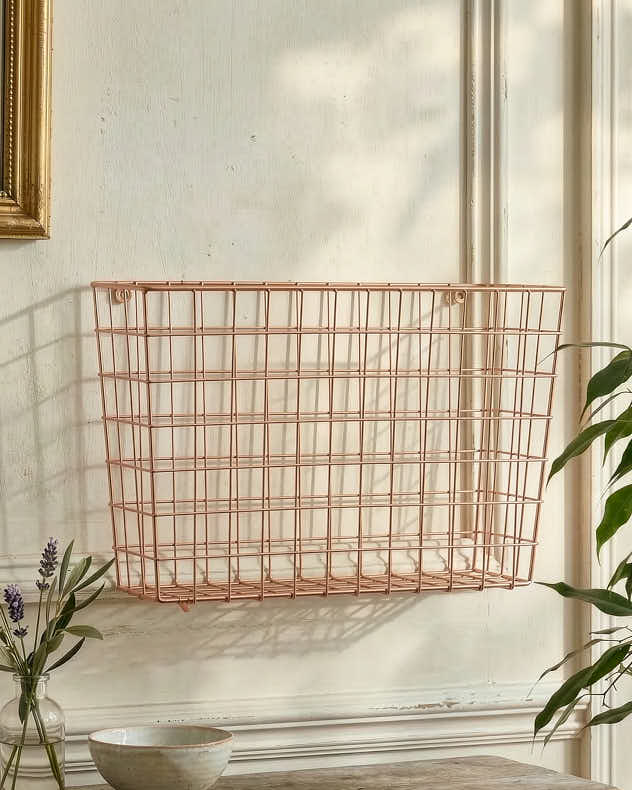 Copper Wall Storage Basket - Image 3