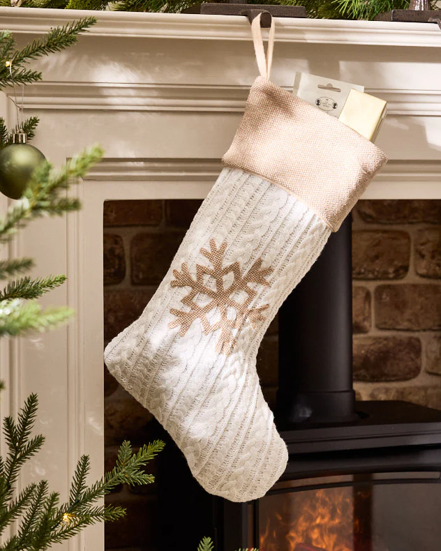 Cosy Christmas Snowflake Stocking - Image 2