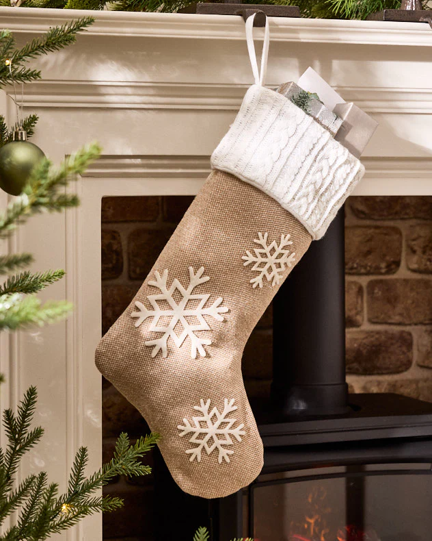 Cosy Christmas Snowflake Stocking - Image 4