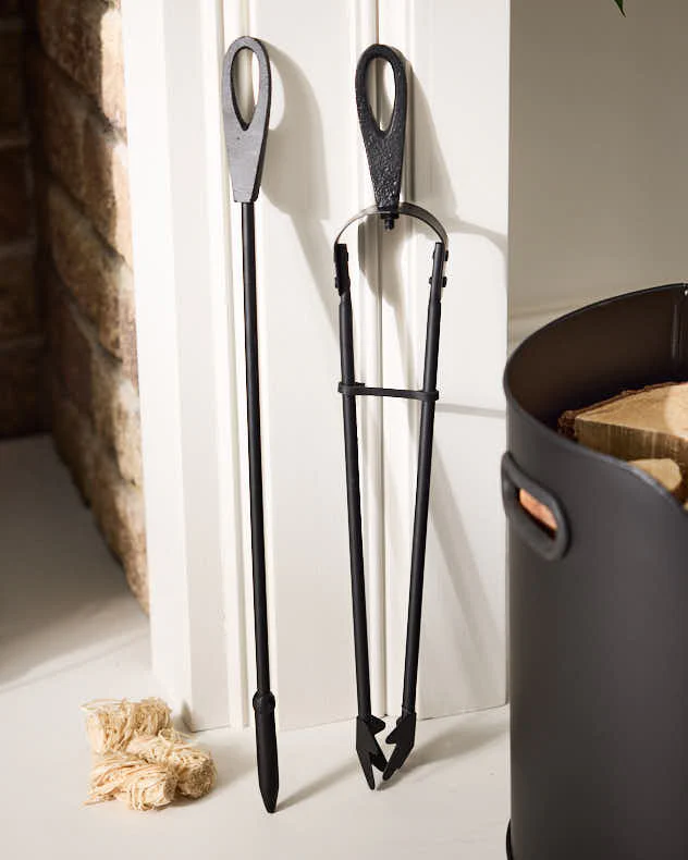 Log Bucket with Poker & Tongs - Image 5