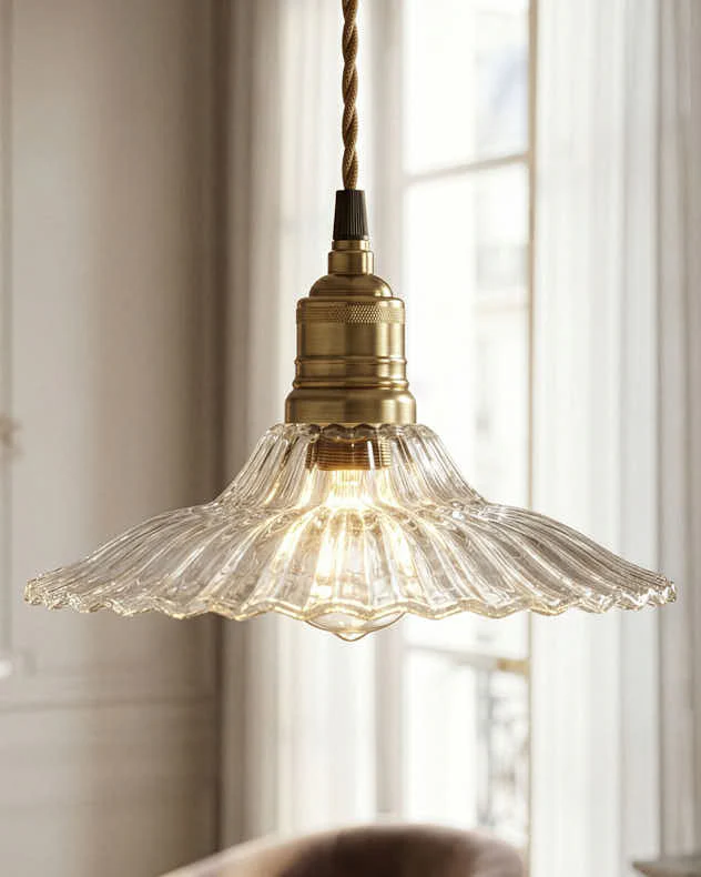 Crystal Fleur Glass Ceiling Shade
