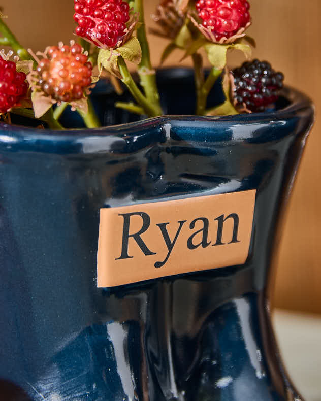 Personalised Small Blue Welly Planter - Image 4