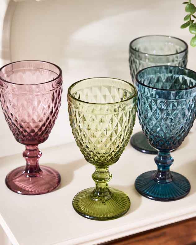 Diamas Coloured Glass Wine Goblets - Image 3
