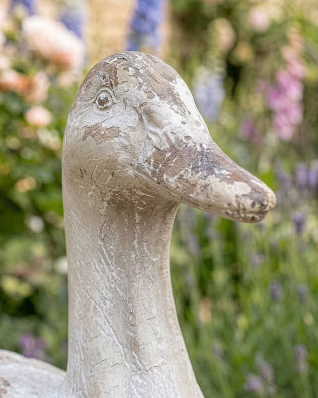 Distressed Duck Garden Ornament - Image 3