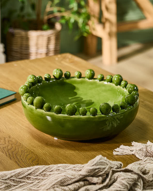 Emerald Pearl Ceramic Bowl - Image 4