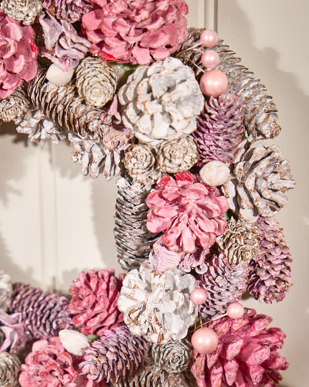 Enchanted Blush Christmas Wreath - Image 2