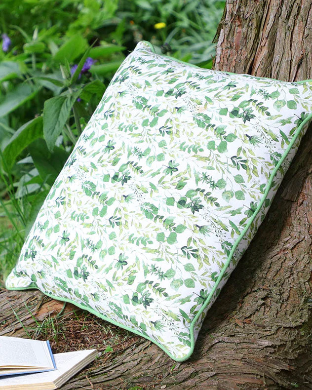 Extra Large Botanical Green Chair Cushion - Image 2