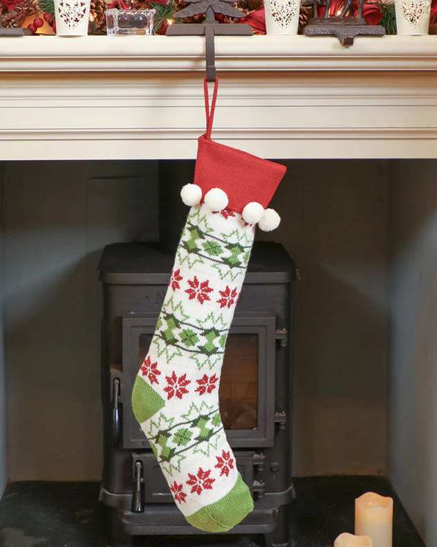 Fair Isle Knitted Christmas Stocking - Image 2