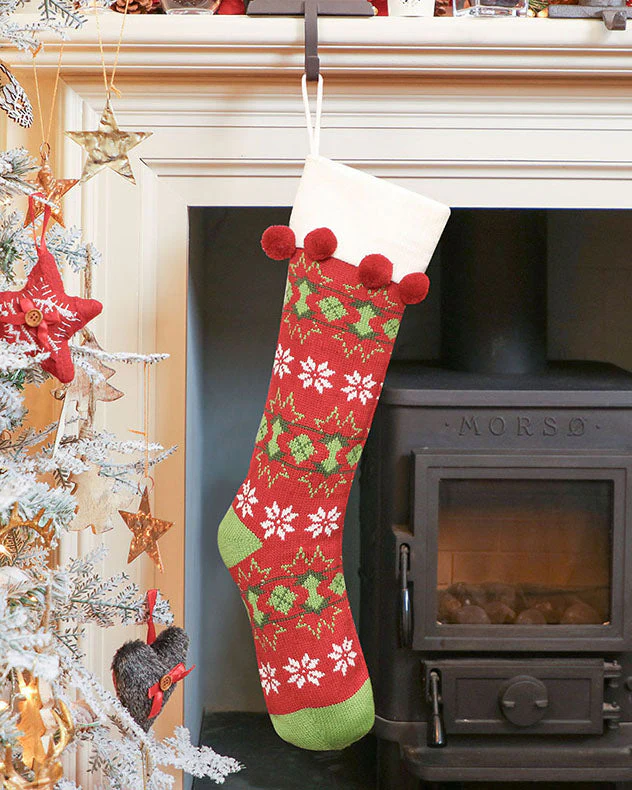 Fair Isle Knitted Christmas Stocking - Image 3