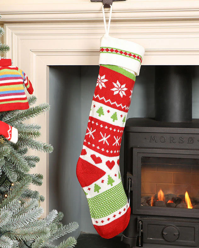 Fair Isle Knitted Christmas Stocking - Image 4