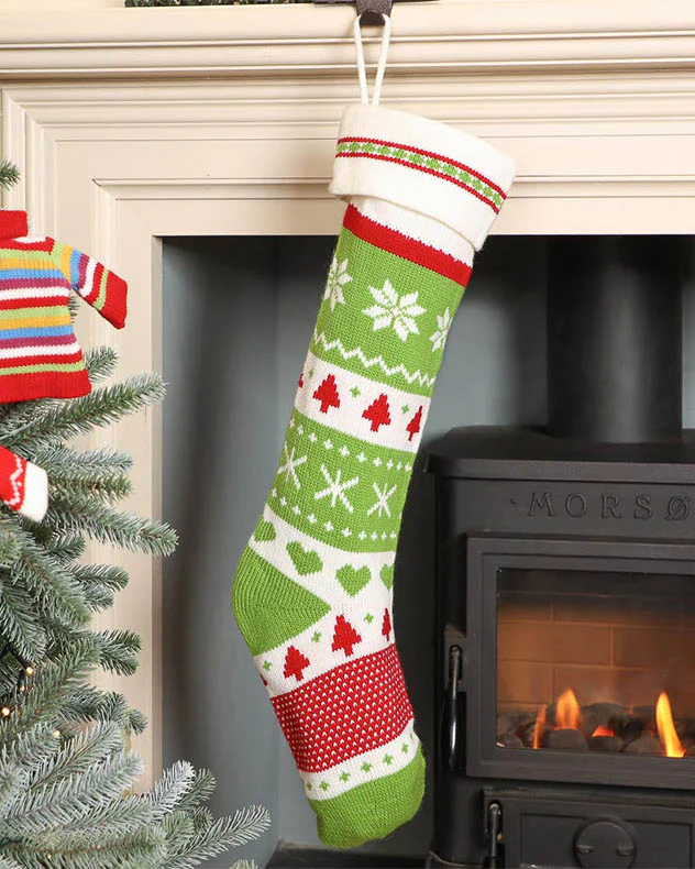Fair Isle Knitted Christmas Stocking - Image 5