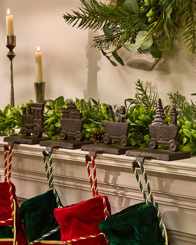Family of 4 Train Christmas Stocking Holder Set - Image 2