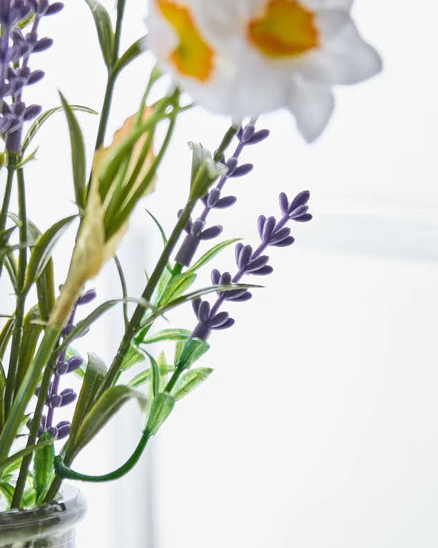 Faux Lavender and Narcissus Bunch - Image 4