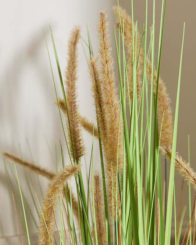 Faux Ravenna Grass Pot - Image 3