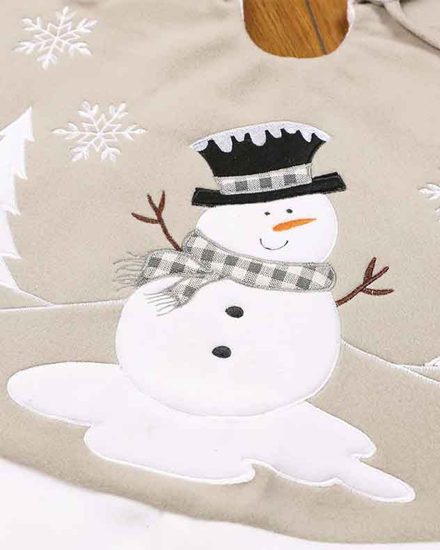 Festive Friends Grey Christmas Tree Skirt - Image 2