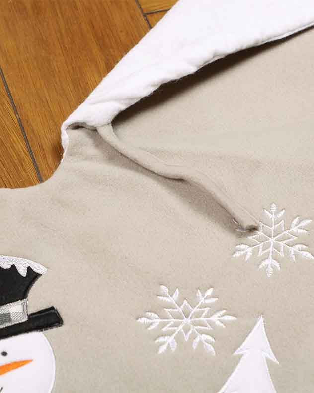 Festive Friends Grey Christmas Tree Skirt - Image 4