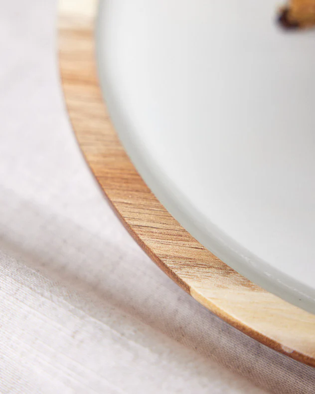 Fika Round Wooden Tray - Image 3