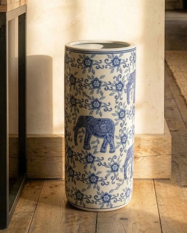 Fine China Print Ceramic Umbrella Stand - Image 3