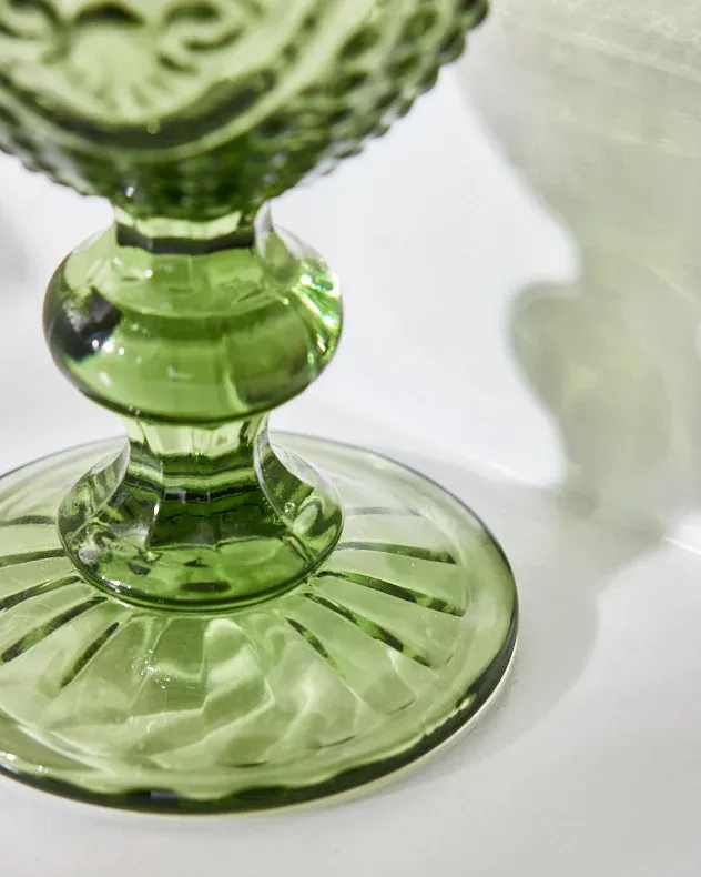 Fleur de Lys Green Wine Goblet - Image 3