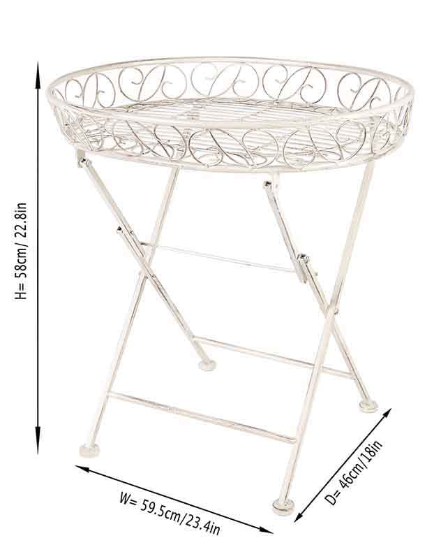Folding Slatted Garden Table - Image 7