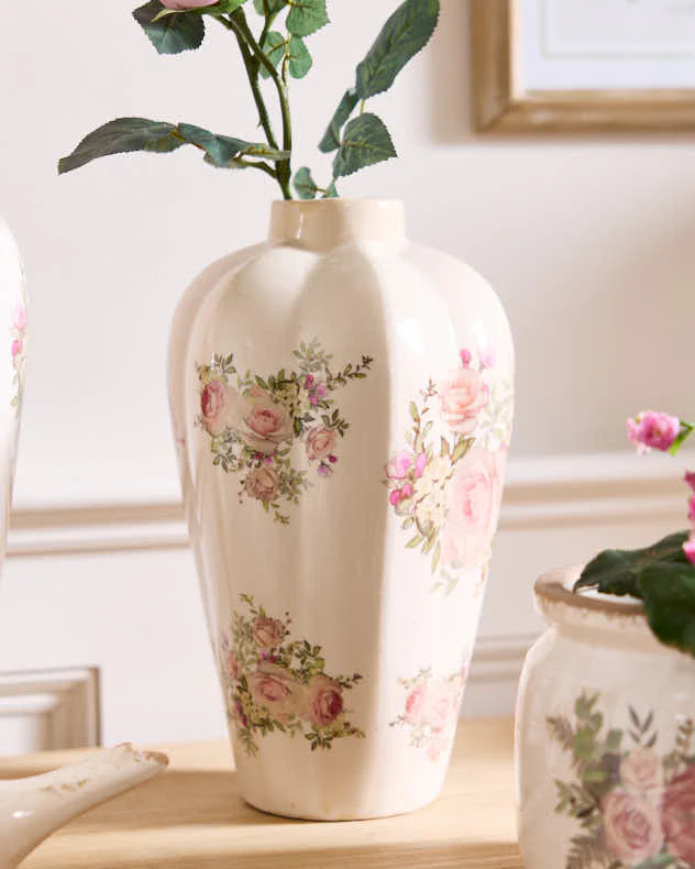 Garden Rose Urn Vase