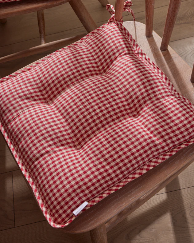 Set of Gingham Stag Seat Pads - Image 3