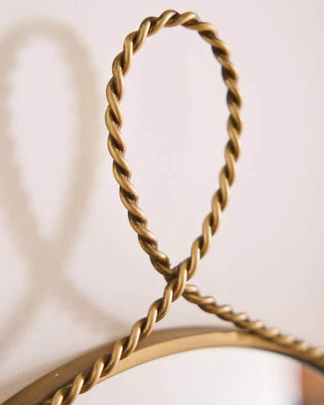 Gold Braided Edge Mirror 40cm - Image 2