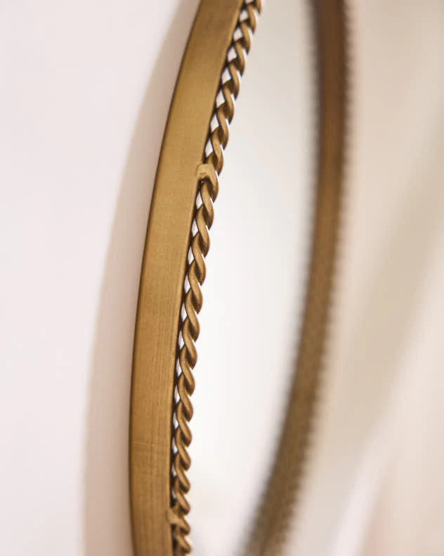 Gold Braided Edge Mirror 40cm - Image 4
