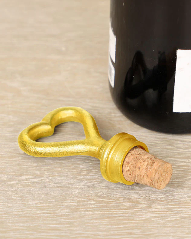 Gold Heart Bottle Stopper - Image 3