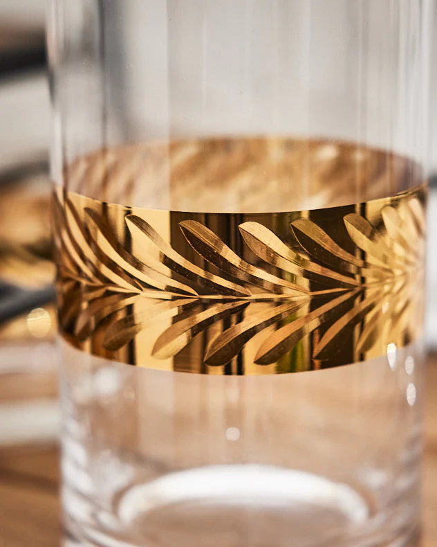 Gold Leaf Glass Decanter - Image 5