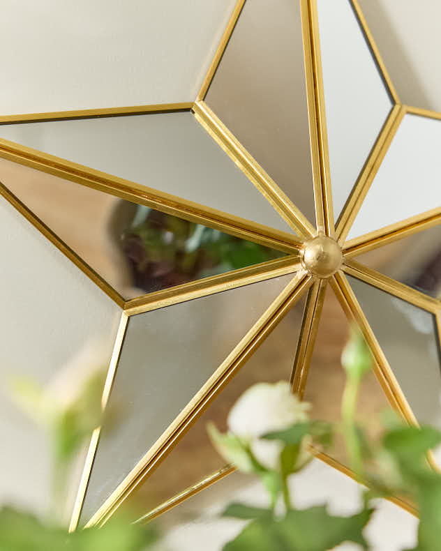 Gold Star Wall Mirror 35cm x 34cm - Image 3