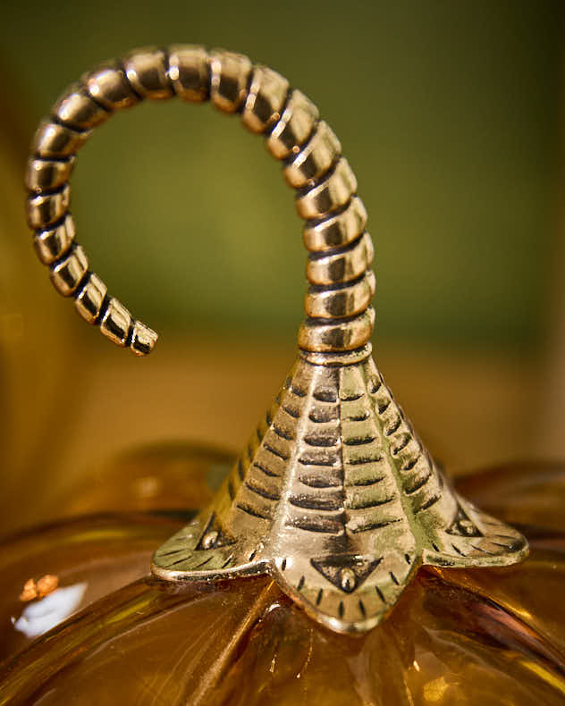 Golden Ornamental Glass Pumpkin Set - Image 6