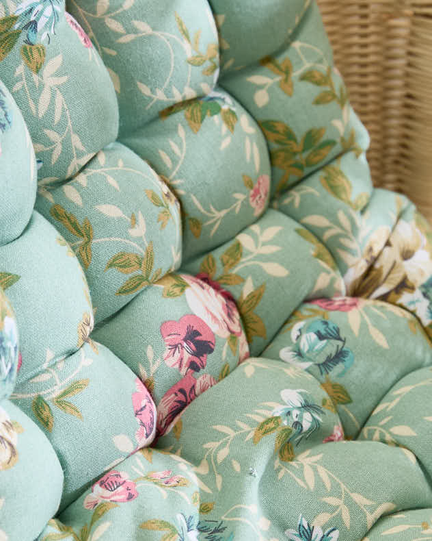 Green Floral Indoor Bench Mattress - Image 2