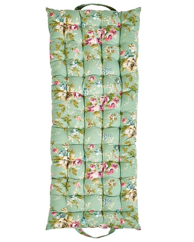 Green Floral Indoor Bench Mattress - Image 5