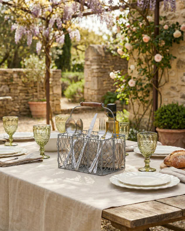 Grey Chicken Wire Cutlery Caddy - Image 3