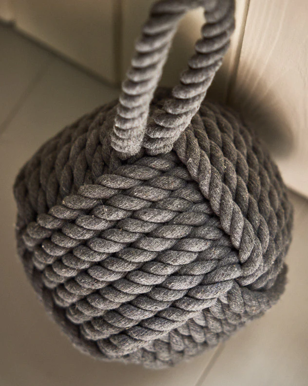 Grey Jute Rope Doorstop - Image 3