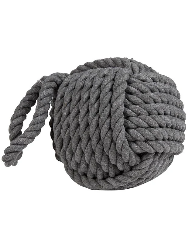 Grey Jute Rope Doorstop - Image 4