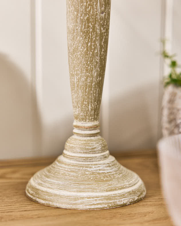 Grey Wash Candlestick Lamp - Image 4