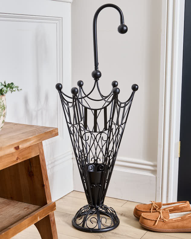 Black Iron Umbrella Stand - Image 4