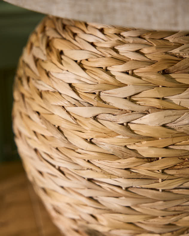 Handwoven Coastal Rattan Table Lamp - Image 4