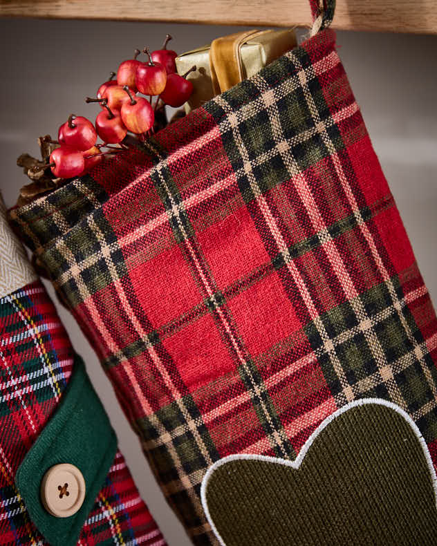 Highland Tartan Love Heart Stocking - Image 3