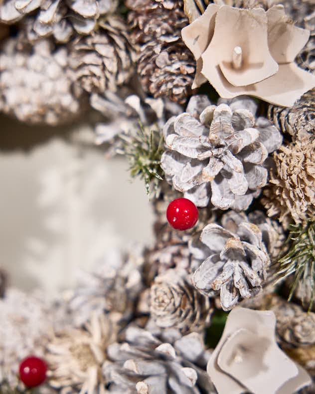 Indoor Red Velvet Berry Wreath - Image 4