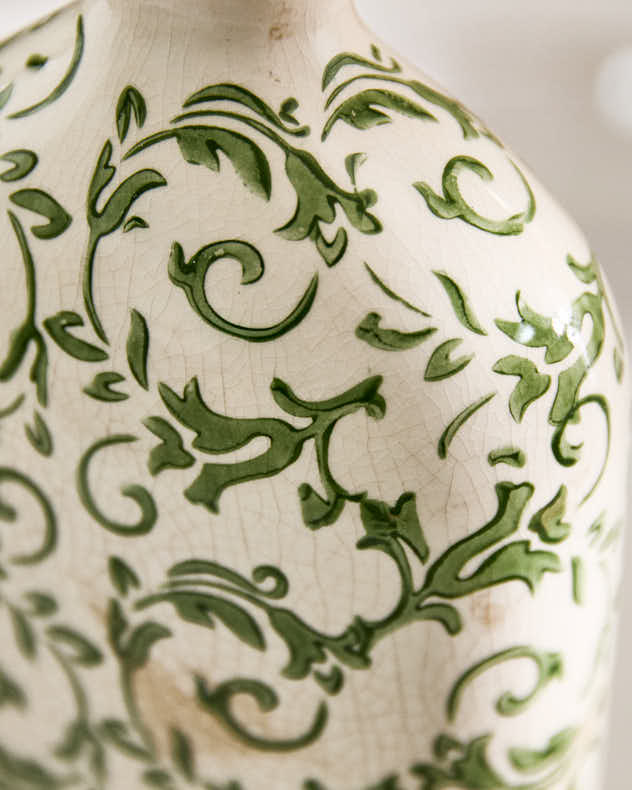 Irina Green Botanical Bottle Vase - Image 4