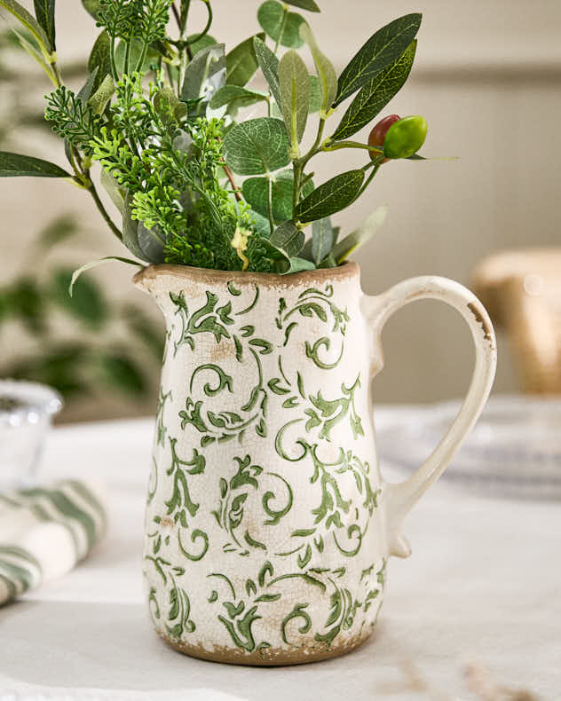 Irina Green Botanical Pitcher Jug - Image 4