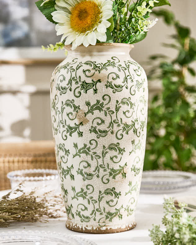 Irina Green Botanical Urn Vase - Image 7