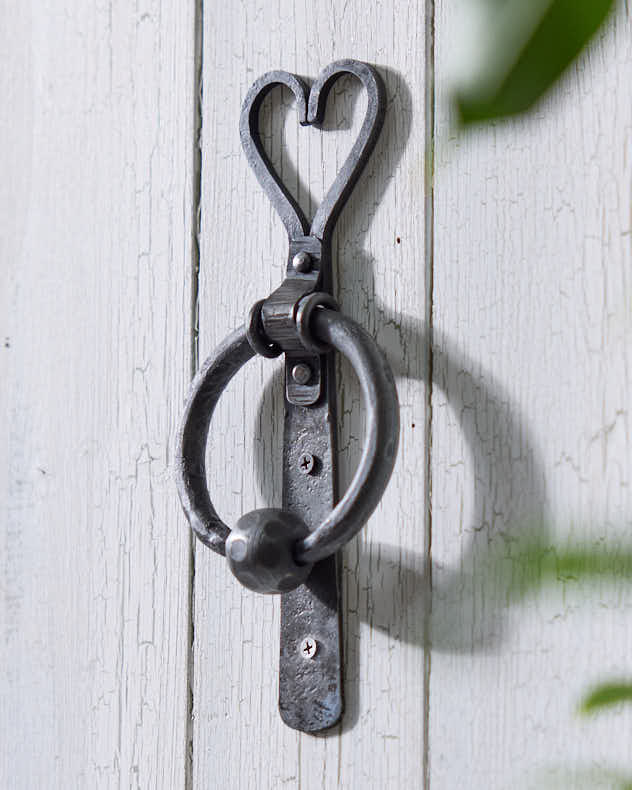 Iron Heart Shaped Door Knocker - Image 3