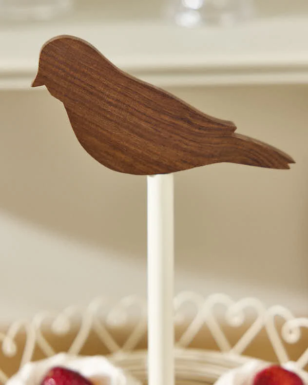 Ivory Bird Double Tier Cake Stand - Image 3