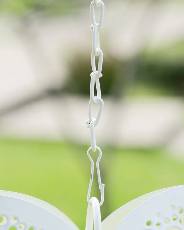 Ivory Heart Hanging Candle Holder - Image 4