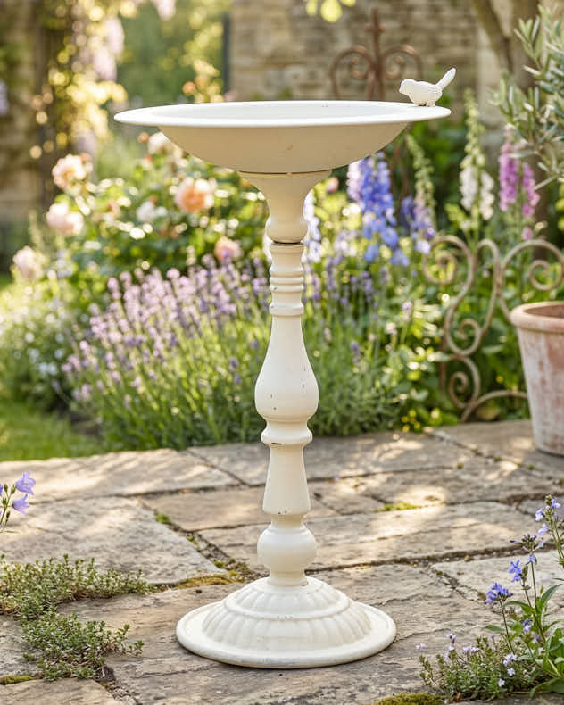Ivory Standing Bird Feeder - Image 3